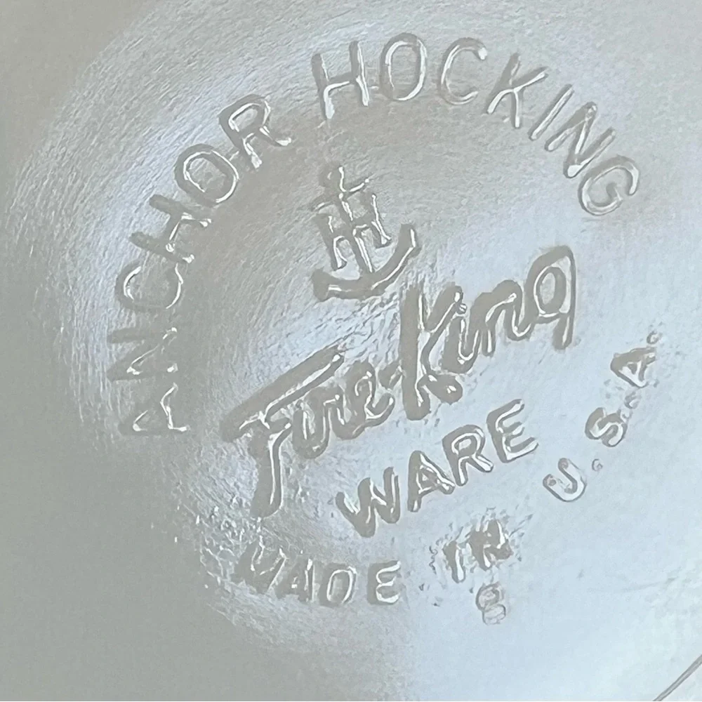 Vintage Anchor Hocking Fire King Ware #8 White Bowl Made in USA